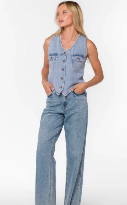 Lexi Retro Denim Vest