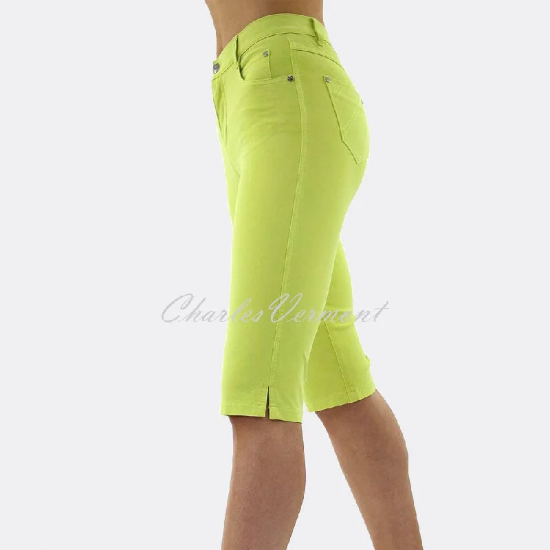 Marble Pedal Pusher Slim Leg Jean – Style 2409-163 (Lemon-Lime)