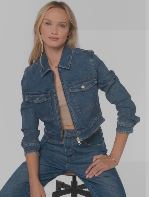 Neely Cropped Denim Jacket