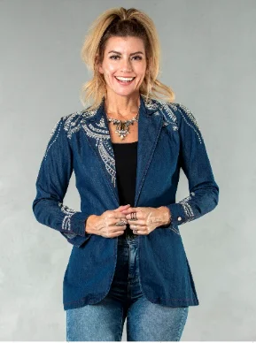 Porter Sequin Denim Blazer