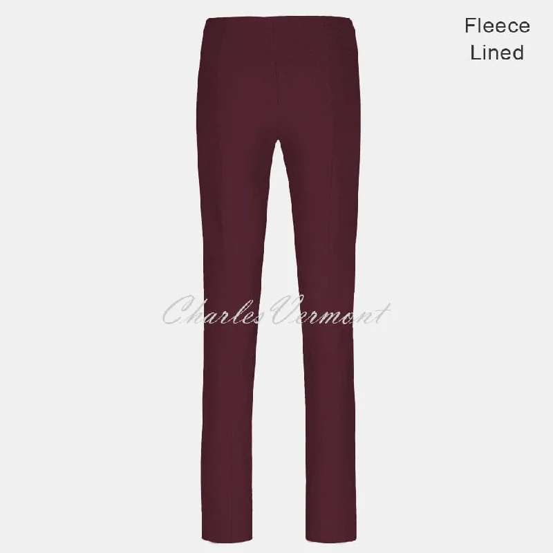 Robell Marie Full Length Trouser 51412-54025-560 - Fleece Lined (Aubergine)