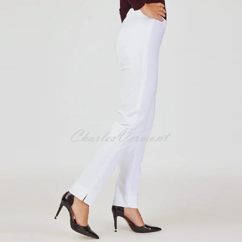 Robell Marie Trouser 51412-5499-10 (White) – SHORTER LENGTH 29""