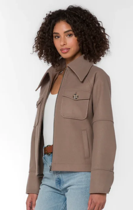 Stassi Oat Tan Short Jacket