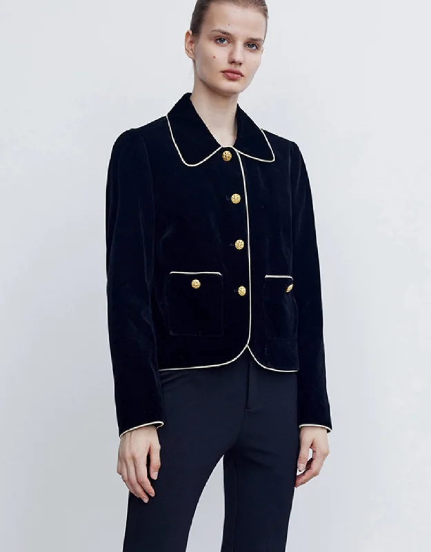 Straight Jacket With Shirt Collar