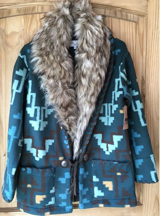 Tasha Polizzi Jullian Peacock Blanket Coat