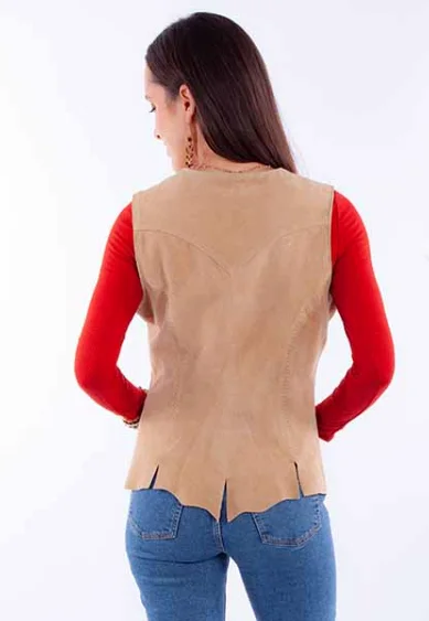 Women's Lamb Suede Tan Vest