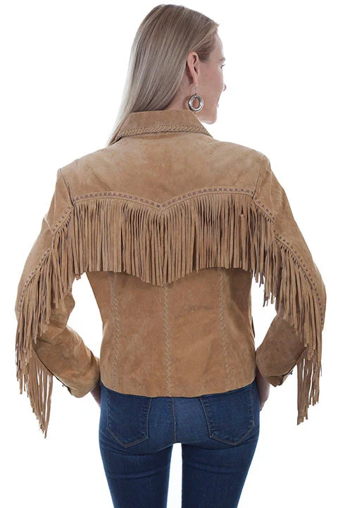 Women's Leather Fringe Jacket