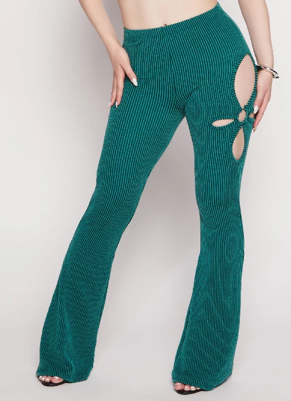 O Ring Side Cut Out High Waist Pants