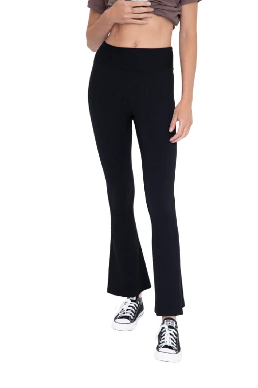 Mono B  Ribbed Flare High-Waist Leggings APH-A12101