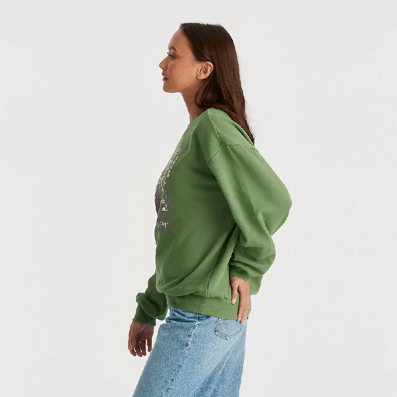 WRANGLER WATTLE SLOUCH SWEAT ELM GREEN