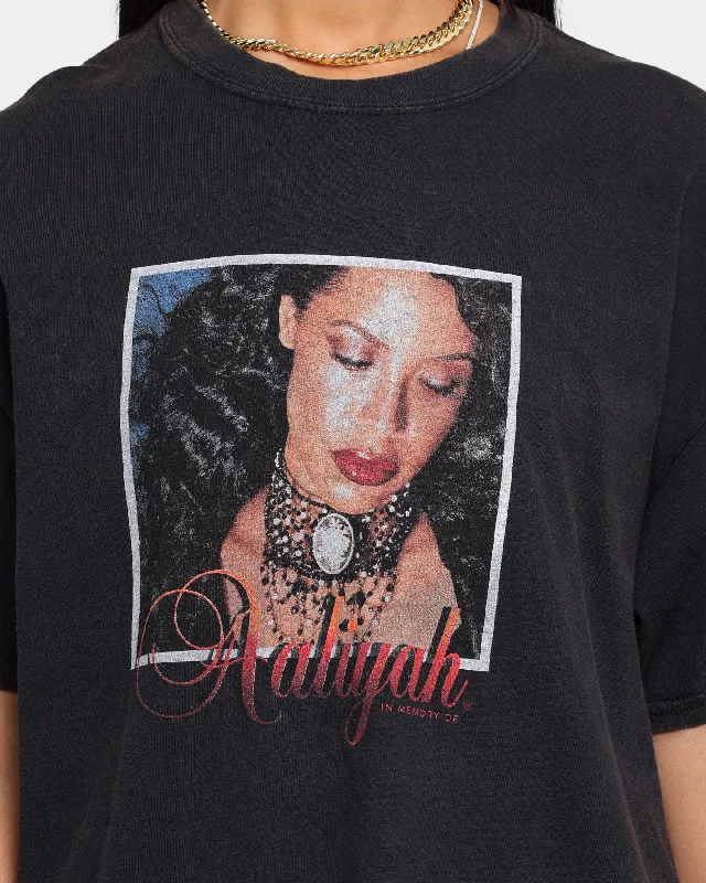 Aaliyah Photo Vintage T-Shirt Black Wash