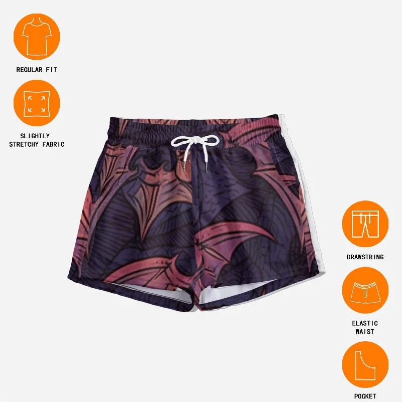 Scattered Bat Pattern Women's Casual Shorts