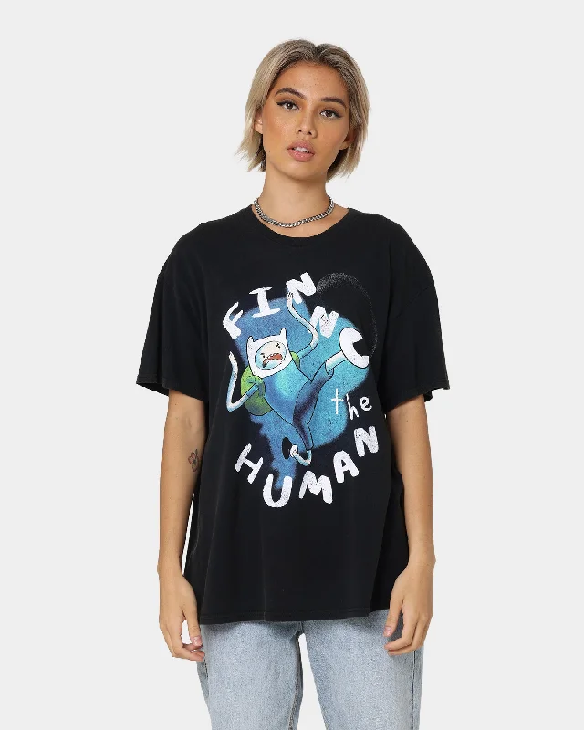 American Thrift X Adventure Time Finn The Human Vintage T-Shirt Black Wash