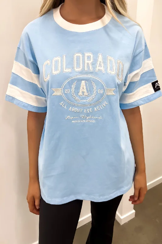 Aspen Oversized Tee Light Blue