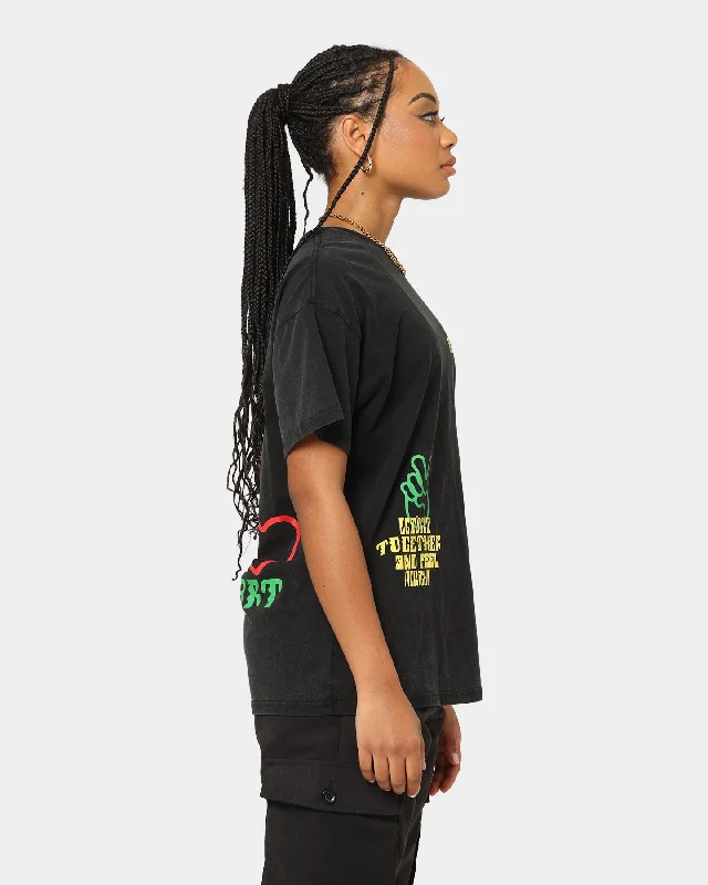 Bob Marley One Love One Heart Vintage T-Shirt Washed Black