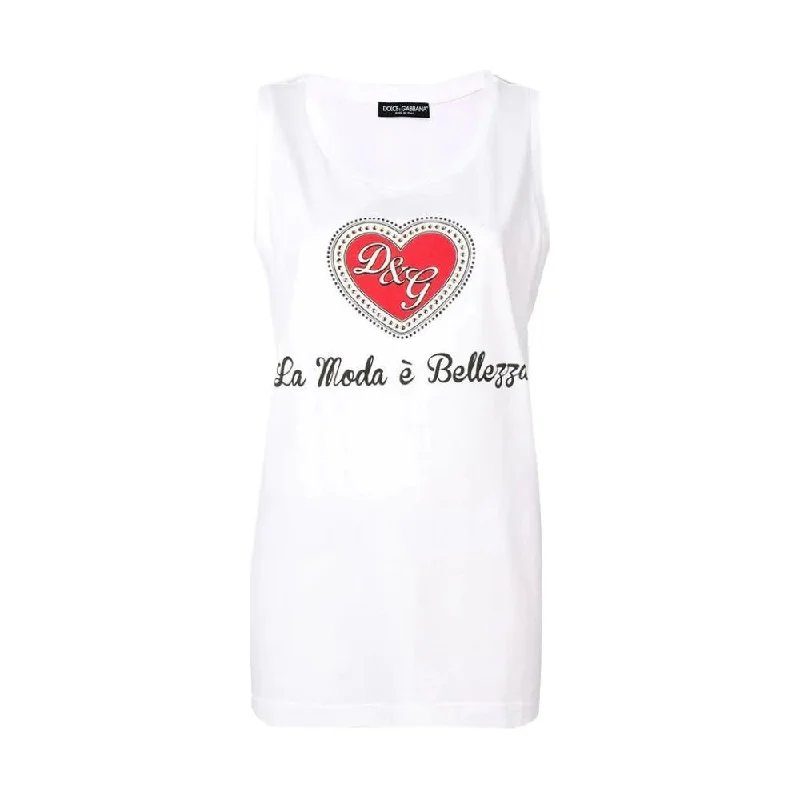 Dolce & Gabbana White Cotton Tops & T-Shirt