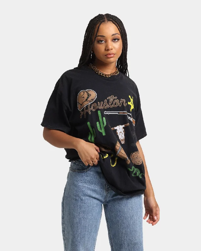 Goat Crew All Over Houston Vintage T-Shirt Black Wash