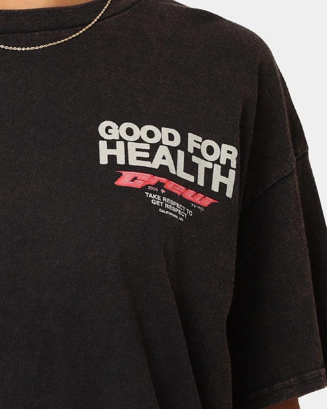 Goat Crew Good 4 Health Vintage T-Shirt Black Wash