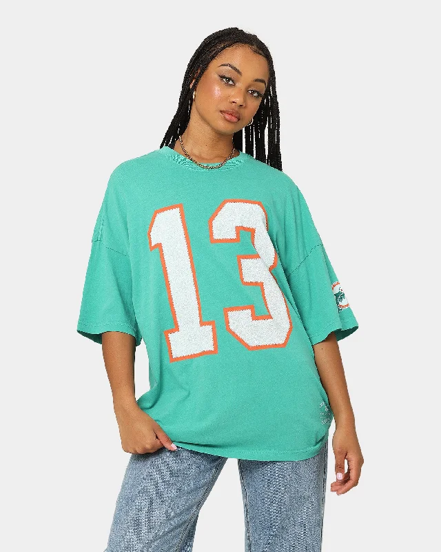 Mitchell & Ness Miami Dolphins Dan Marino #13 N&N Oversized Vintage T-Shirt Faded Teal