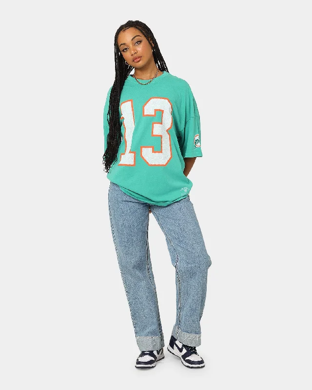 Mitchell & Ness Miami Dolphins Dan Marino #13 N&N Oversized Vintage T-Shirt Faded Teal