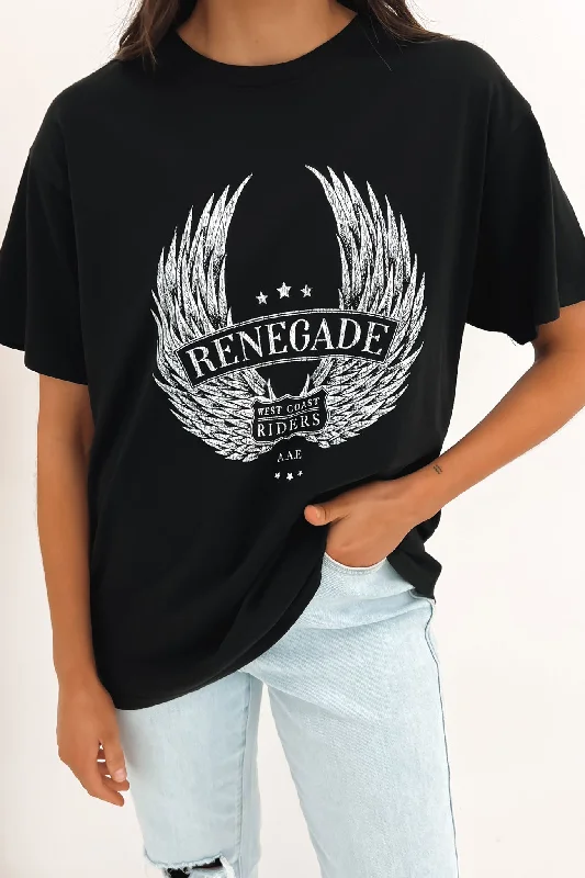 Renegade Rider Tee Washed Black