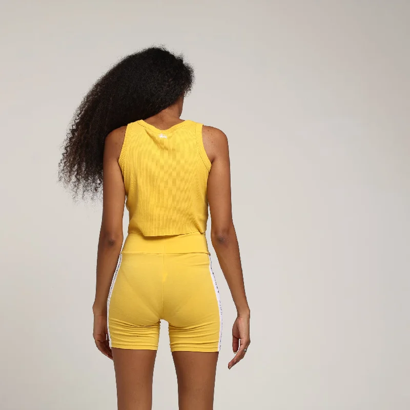 Stussy Women's Brooklyn Cut Off Tank Vintage Yellow