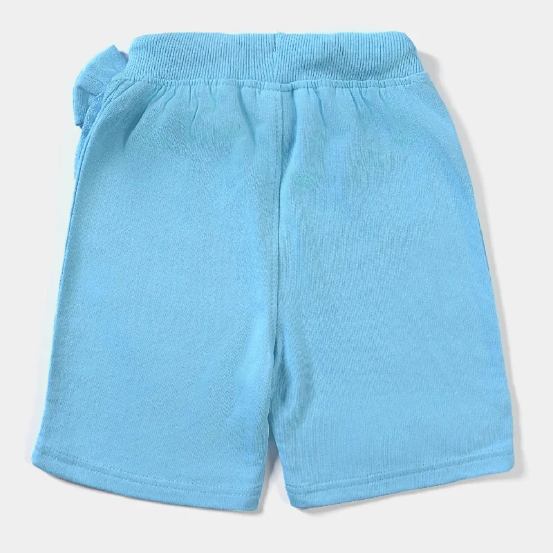 Girls Cotton Terry Short Bow With Frill-T.Breeze