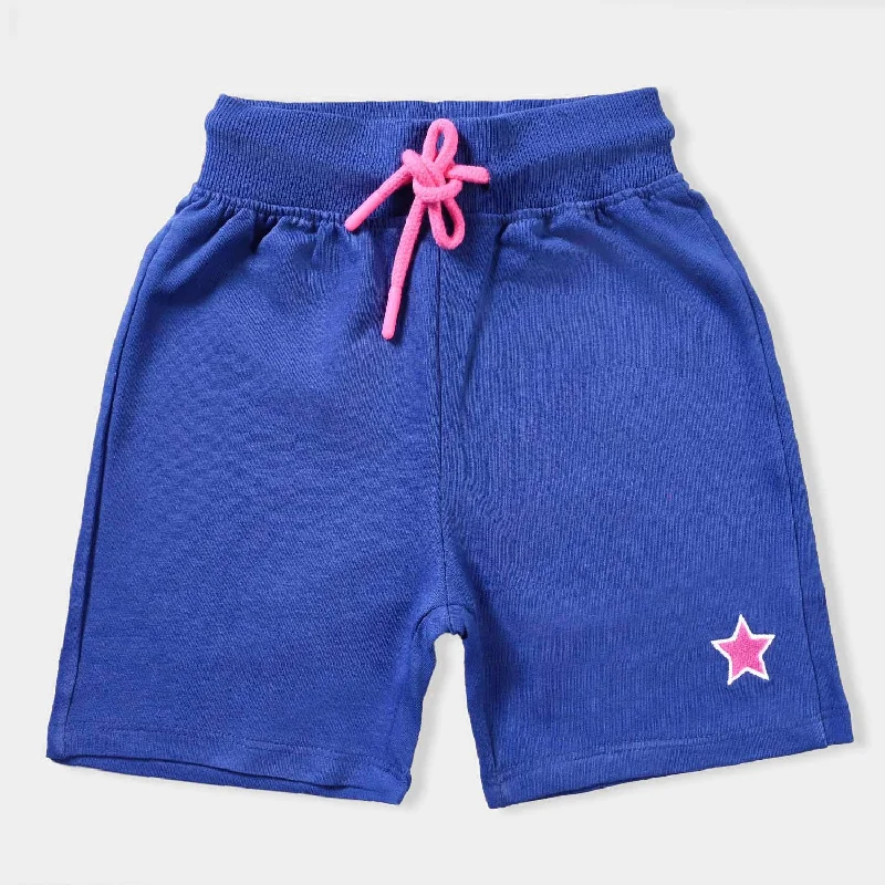 Girls Cotton Terry Short Star-N.Peony