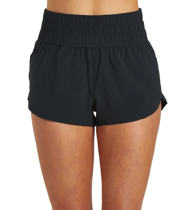 Hurley Women's Solid High Waist 2.5"" Boardshorts Black