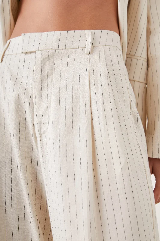 MARNIE PANT - IVORY PINSTRIPE