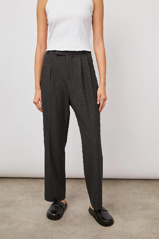 TAY PANT - CHARCOAL PINSTRIPE