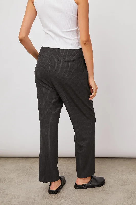 TAY PANT - CHARCOAL PINSTRIPE