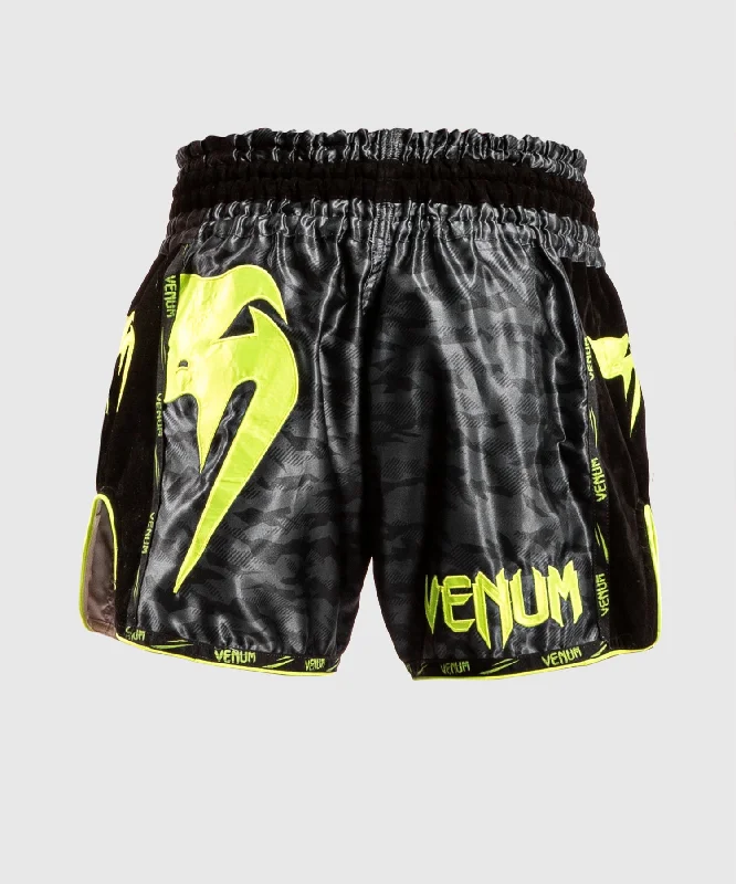 Venum Giant Camo Muay Thai Shorts - Black/Yellow