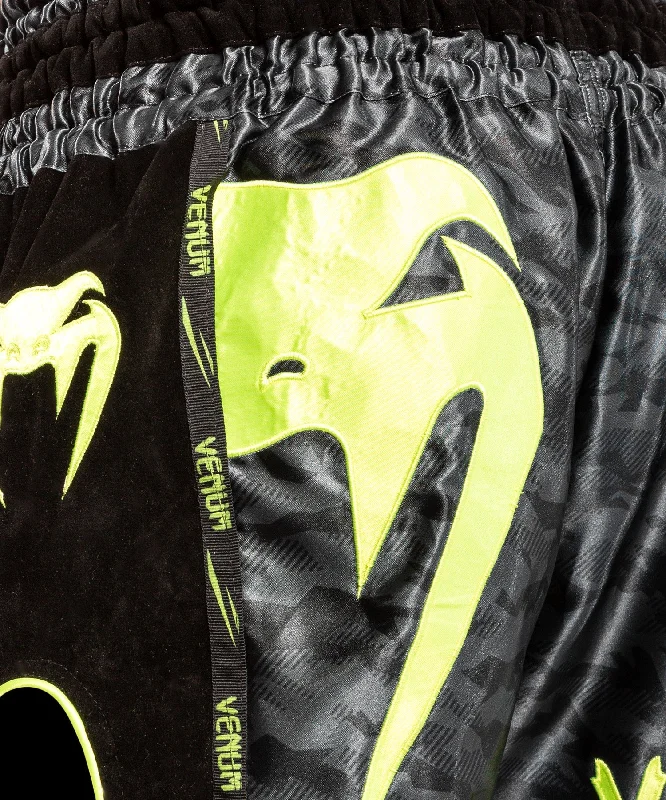 Venum Giant Camo Muay Thai Shorts - Black/Yellow