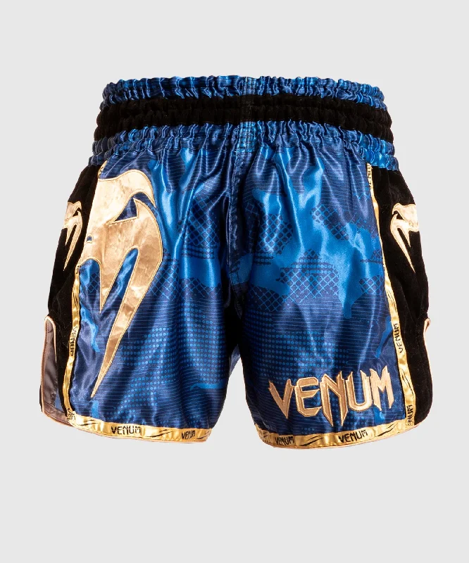 Venum Giant Camo Muay Thai Shorts - Blue/Gold