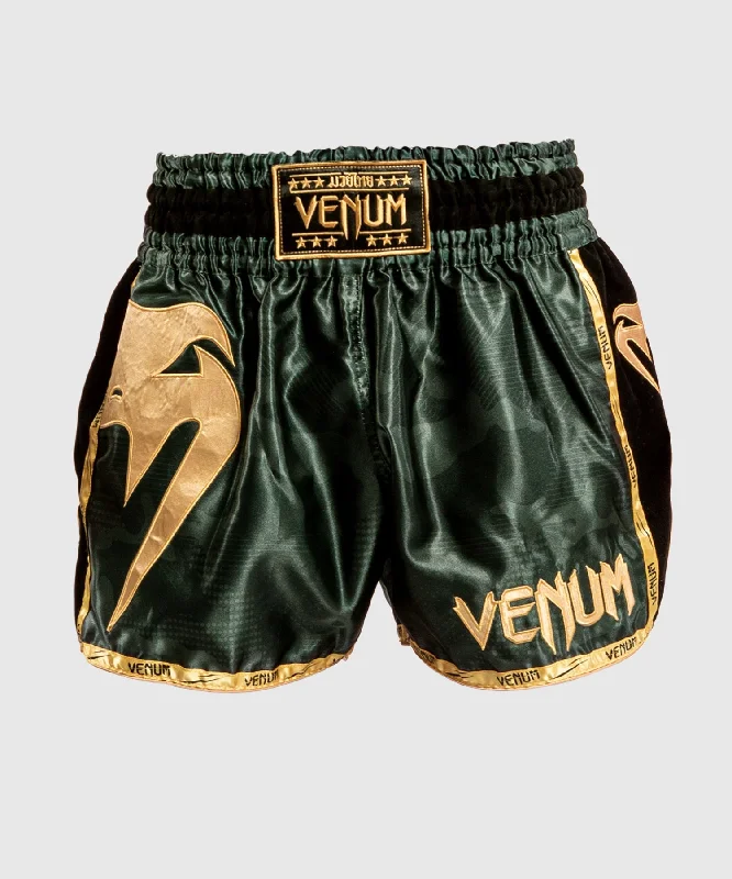 Venum Giant Camo Muay Thai Shorts - Khaki/Gold