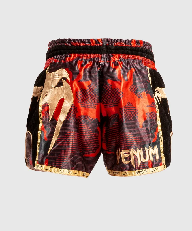 Venum Giant Camo Muay Thai Shorts - Red/Gold