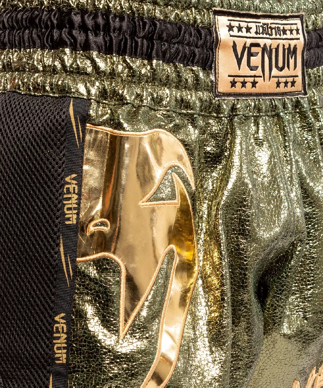 Venum Giant Foil Muay Thai Shorts - Khaki/Gold