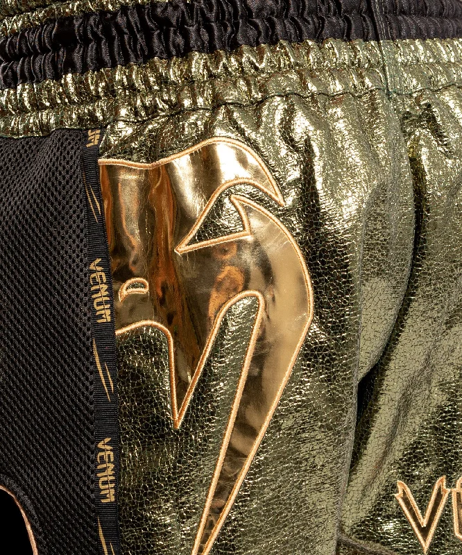 Venum Giant Foil Muay Thai Shorts - Khaki/Gold