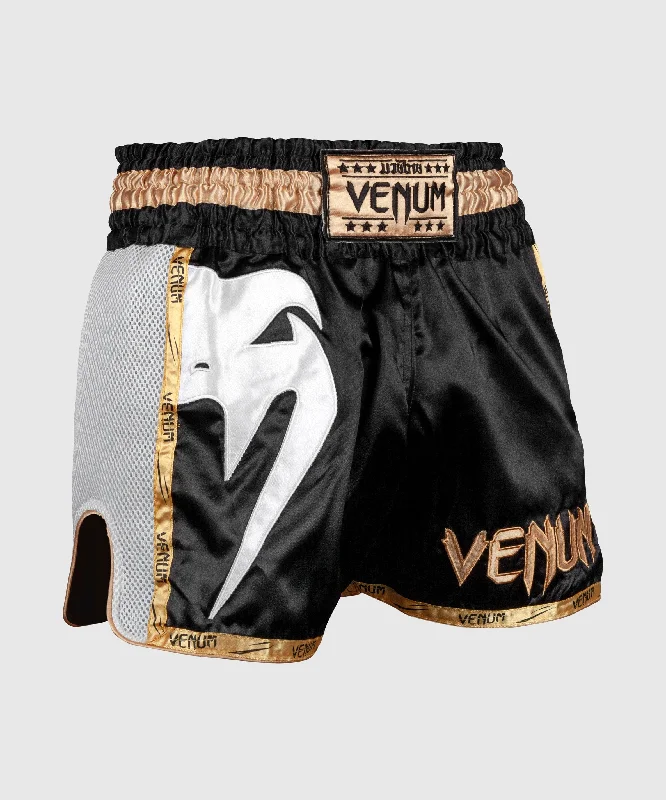 Venum Giant Muay Thai Shorts - Black/White/Gold