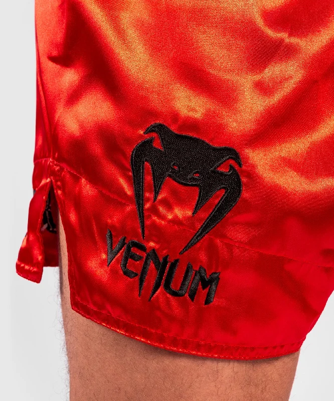 Venum Logos Muay Thai Shorts - Black/Red