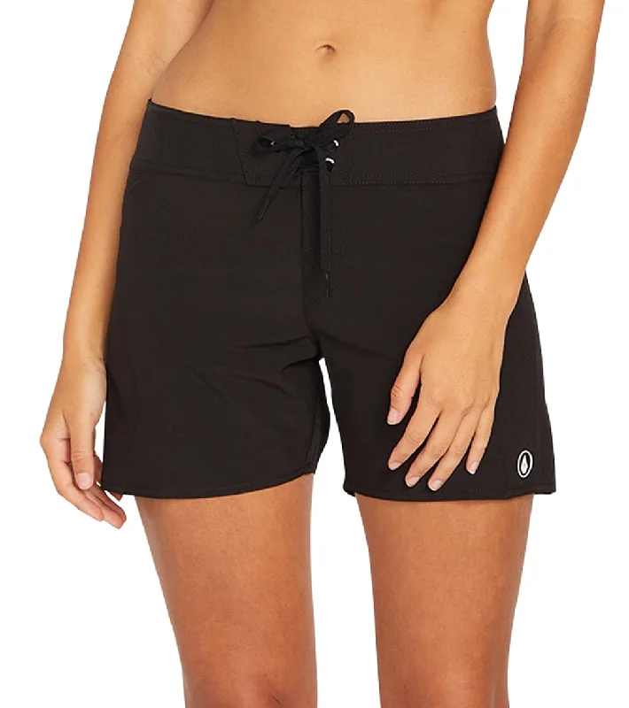 Volcom Women's Simply Solid 5"" Boardshorts Black