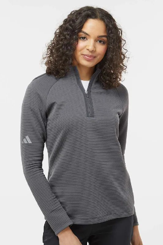 Adidas Womens Spacer 1/4 Zip Sweatshirt - Grey - NEW