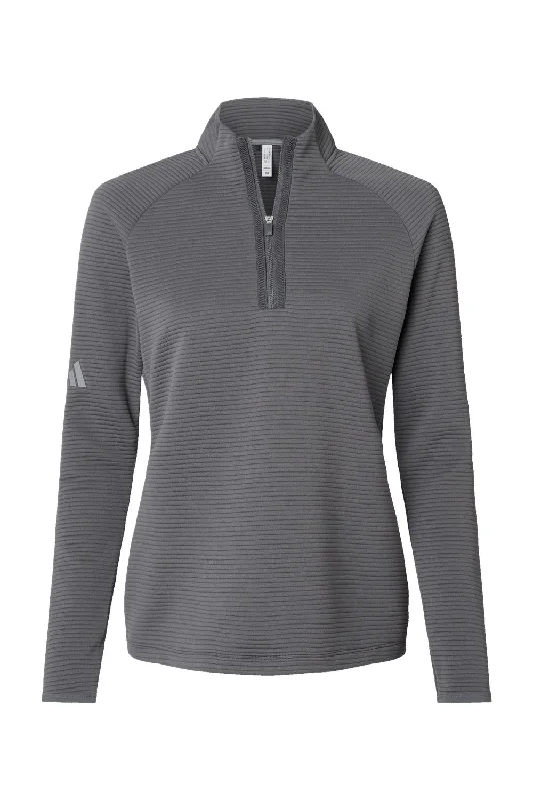 Adidas Womens Spacer 1/4 Zip Sweatshirt - Grey - NEW