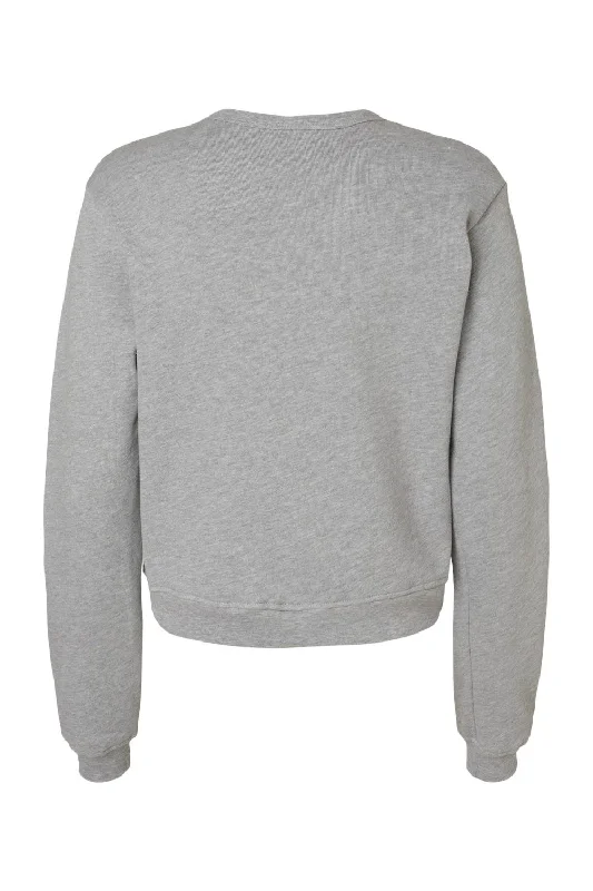 Bella + Canvas Womens Sponge Fleece Classic Crewneck Sweatshirt - Heather Grey - NEW