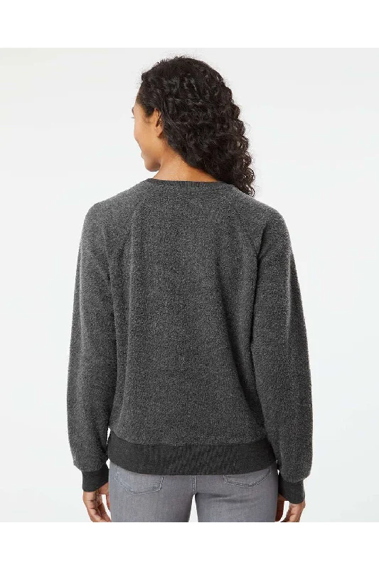 Boxercraft Womens Fleece Out Crewneck Sweatshirt - Charcoal Grey - NEW