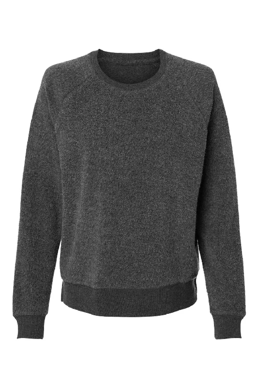 Boxercraft Womens Fleece Out Crewneck Sweatshirt - Charcoal Grey - NEW