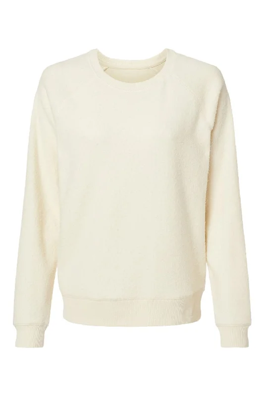 Boxercraft Womens Fleece Out Crewneck Sweatshirt - Natural - NEW