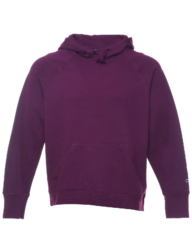 Champion Plum Hooded Sweatshirt - L