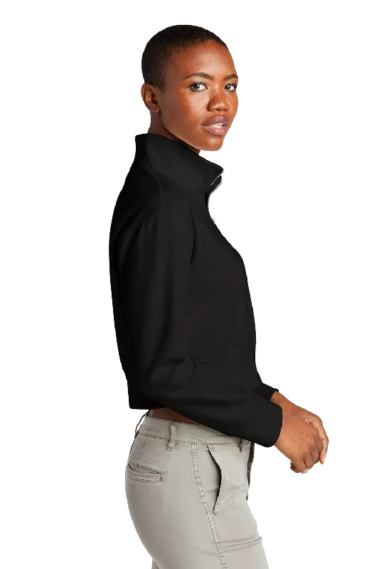 District Womens V.I.T. Fleece 1/4 Zip Sweatshirt - Black